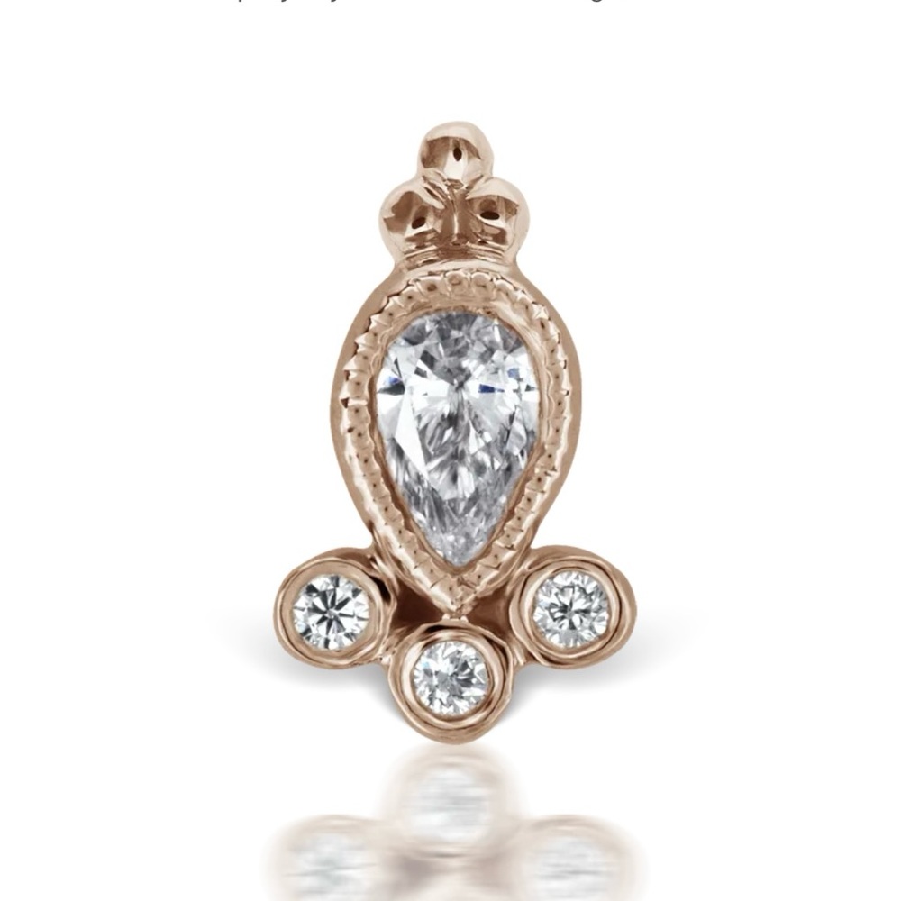 Diamond Delia Threaded Stud Earring